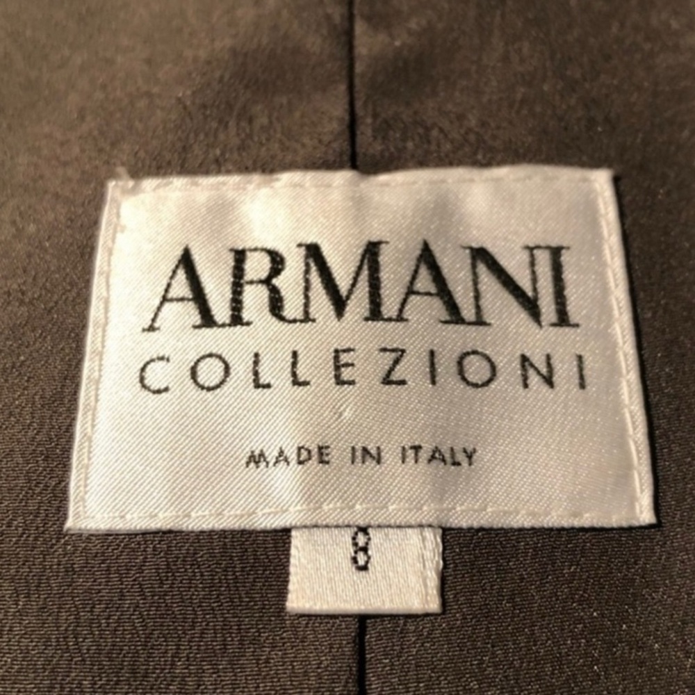 Armani Collezioni Brown basketweave Blazer. Made in Italy. Sz 8. - Picture 2 of 12